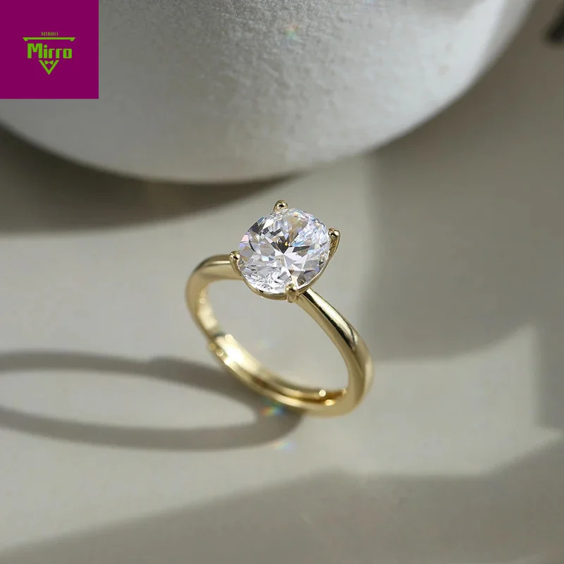 

1pc S925 Sterling Silver 1-3CT Moissanite Finger Ring Gemstone Jewelry GRA Certified for Wedding Eternity Ring