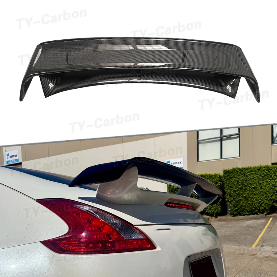 Real Carbon Fiber NS Style Rear Spoiler Wing for Nissan 370Z Z34 2009-2020 Rear Trunk Spoiler Car Styling Car Accessories FRP
