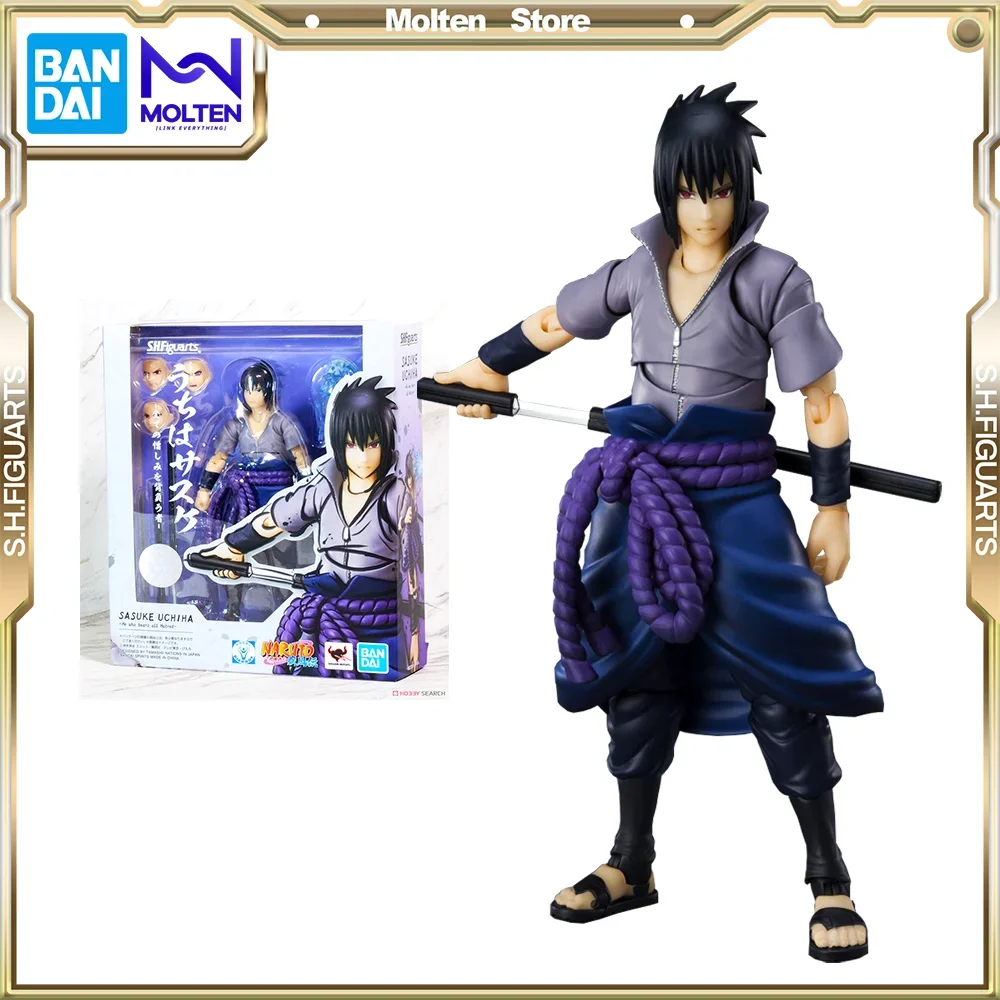 

BANDAI Original Naruto Shippuden S.H.Figuarts Sasuke Uchiha Those Who Carry All Hatred Anime Action Figure Model Kit Completed