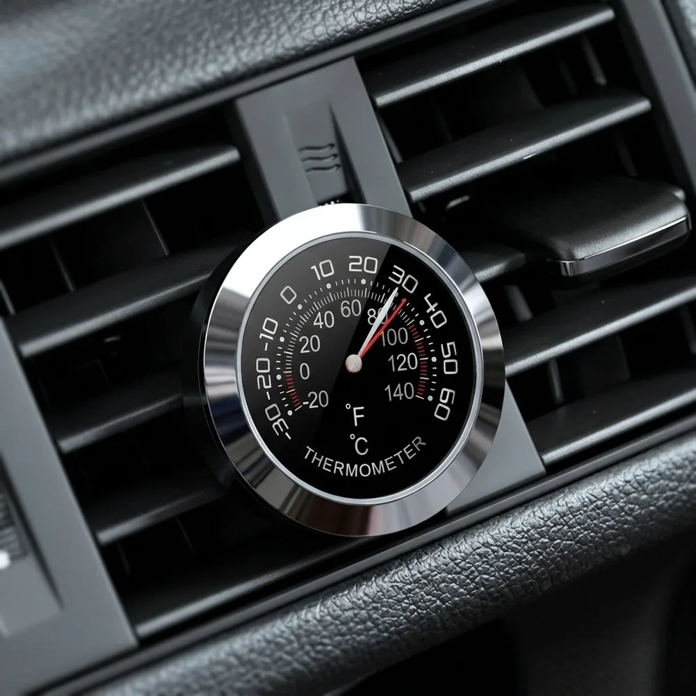 High-Precision Car Thermohygrometer Compact Digital Temperature Humidity Meter Portable Dashboard Monitoring Gauge Accessories
