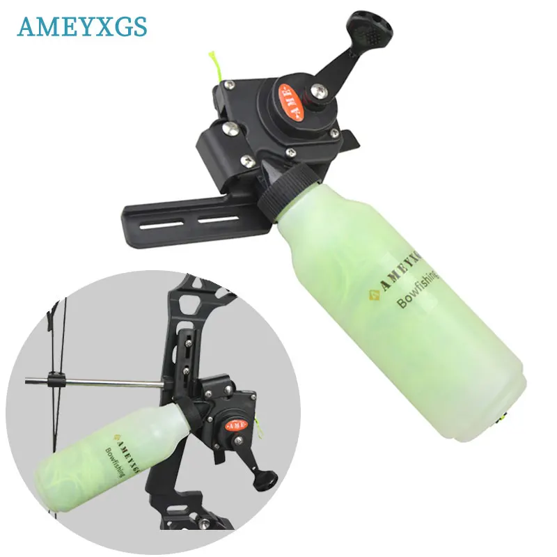 

Archery Compound Bow Fishing Reel Rope Pot ABS Aluminum Alloy Bowfishing Reel 40m Fishing Line Bow Shooting Hunting Accessories