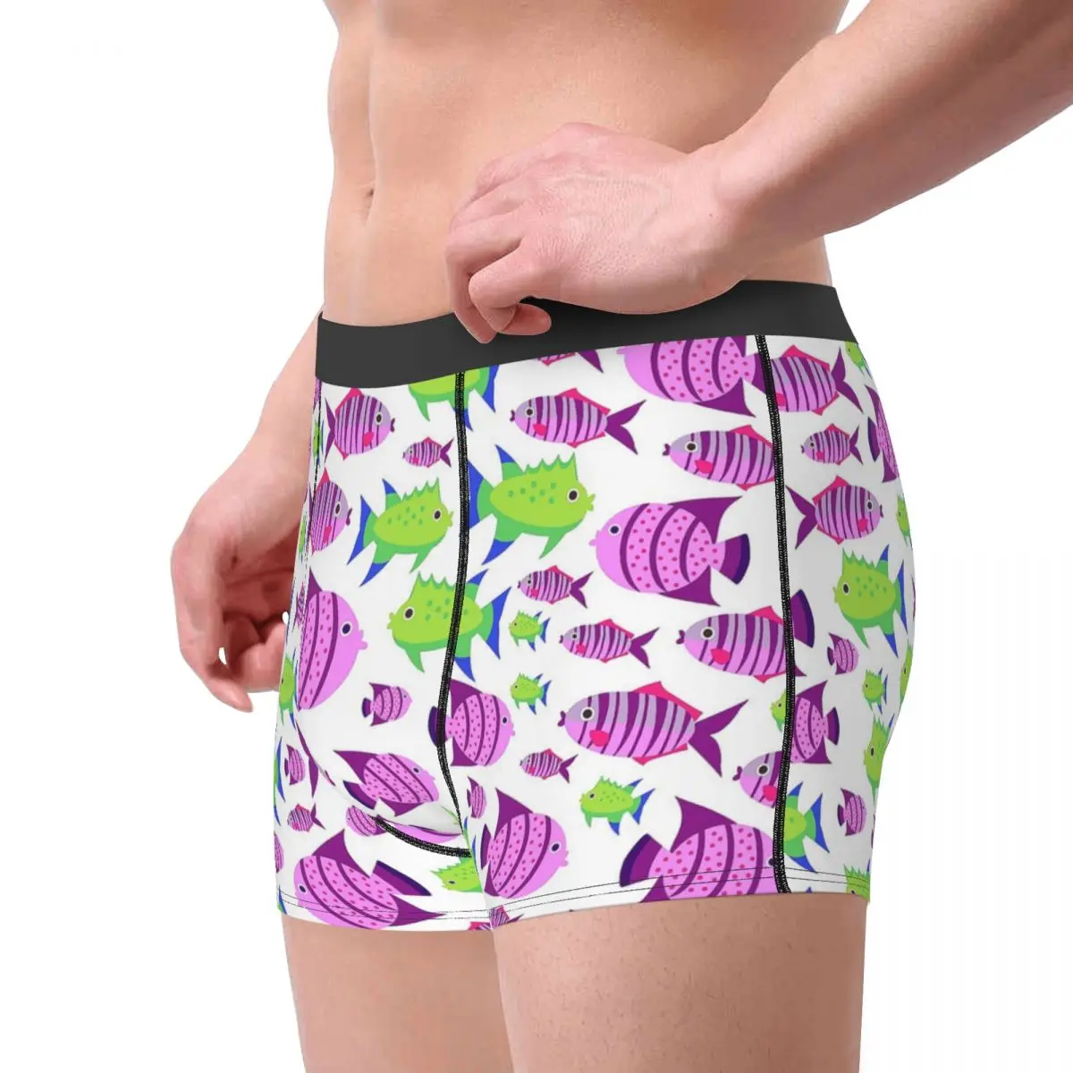 Animals of The Sea Clever Gentle Free And Happy The Green Fish Underpants Cotton Panties Man Underwear Print Shorts Boxer Briefs