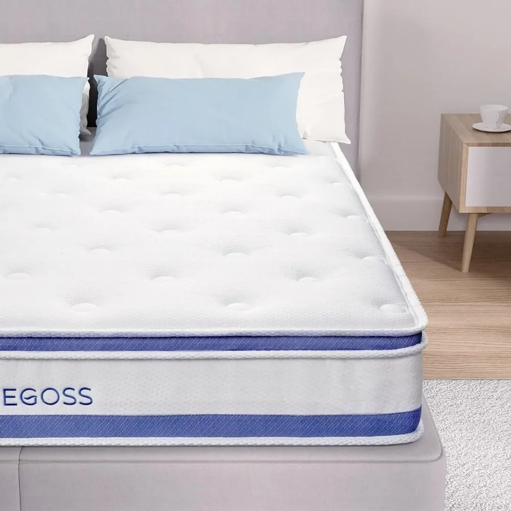 Full Mattress, 10 Inch Hybrid Mattress in a Box, Mattress Full Size with Memory Foam & Individual Pocket Spring, Full Mattress