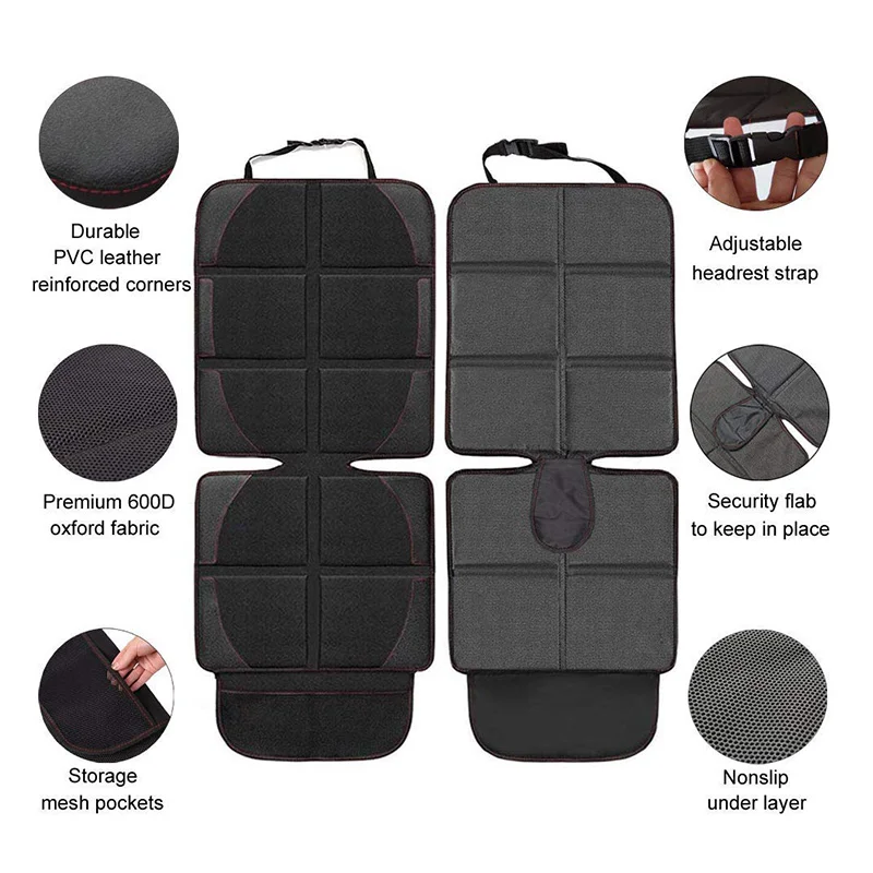 Car Seat Cover Protector for Tesla Model 3 Y S X Children Safety Seat Baby-Seat Pet Anti-Slip Anti Scratch Dirt Mat Pads 12mm