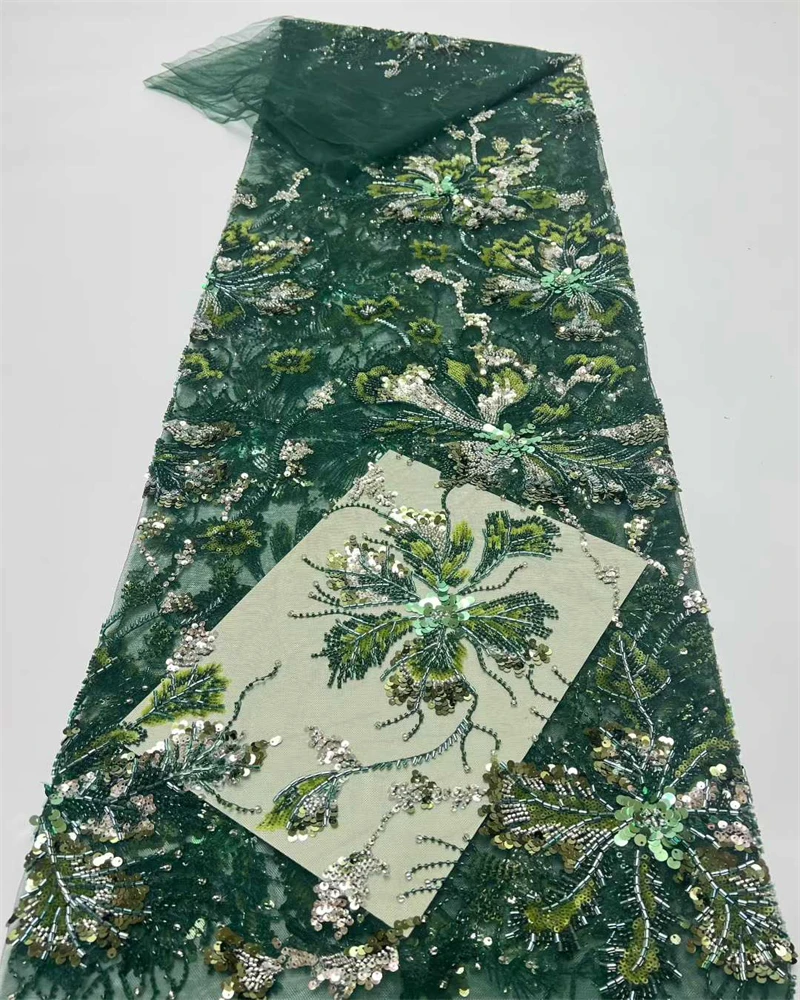 

Высококачественная африканская нигерийская элегантная вышитая ткань, французская тюлевая кружевная ткань с блестками для свадебной вечеринки
