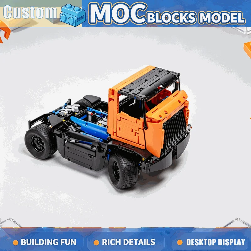 1283PCS MOC Race Team Service Truck W50 Vehicle Model Building Blocks DIY Creative Assembly Toy Collection Display Gift Series