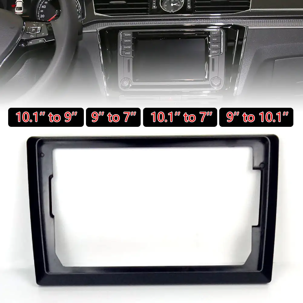 2 Din 9/10 Inch to 7 Inch Car Center Console Radio Frame Suitable for All Car Models DVD Radio Facia Dashboard Android System