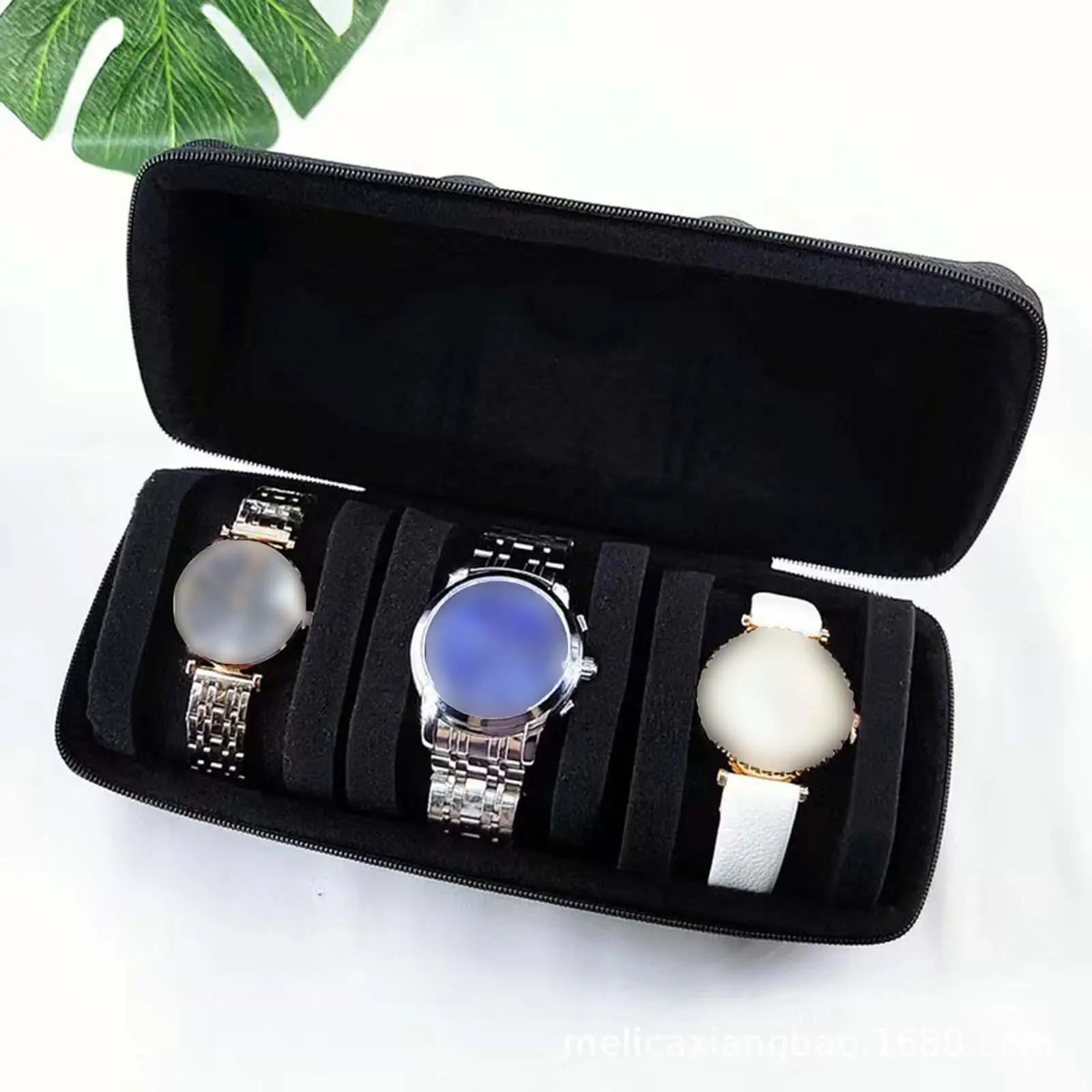 Watch Storage Box Watch Display Roll Organizer Dividers Travel Watch Case