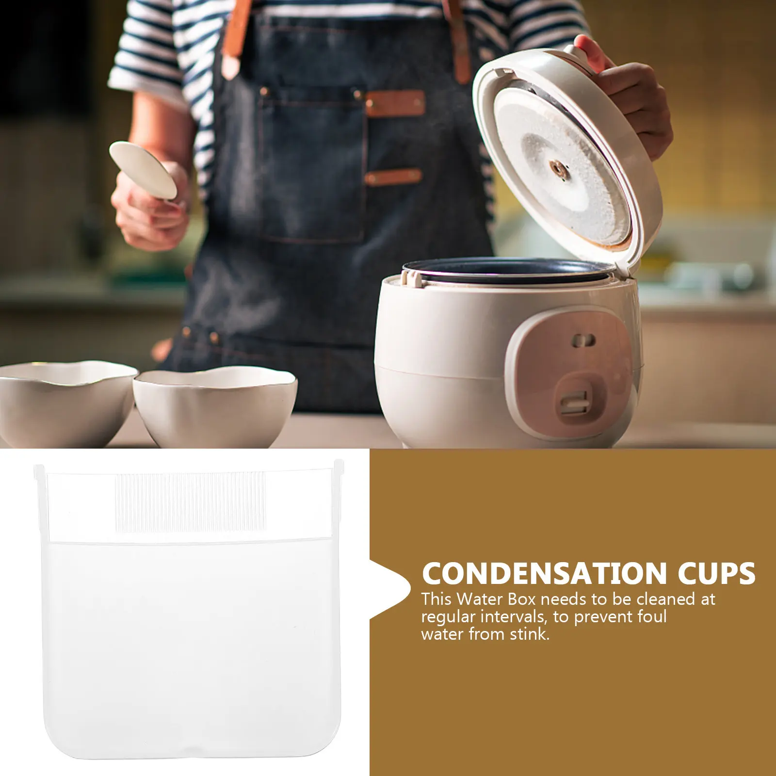 10Pcs Condensation Water Collection Cups for Rice Cooker Efficient Steam Ventilation Prevents Spills Keeps Countertop Clean