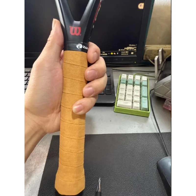 

1pc Synthetic Leather Tennis Badminton Racket Grip Wrap Inner Handle Replacement Shockproof Hand Glue Sport Equipment