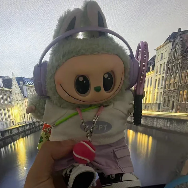 ファッションスポーツテニススーツ ラビュブドール用 可愛い韓国風服 テニスペンダント ピンクホワイトTシャツ服アクセサリー