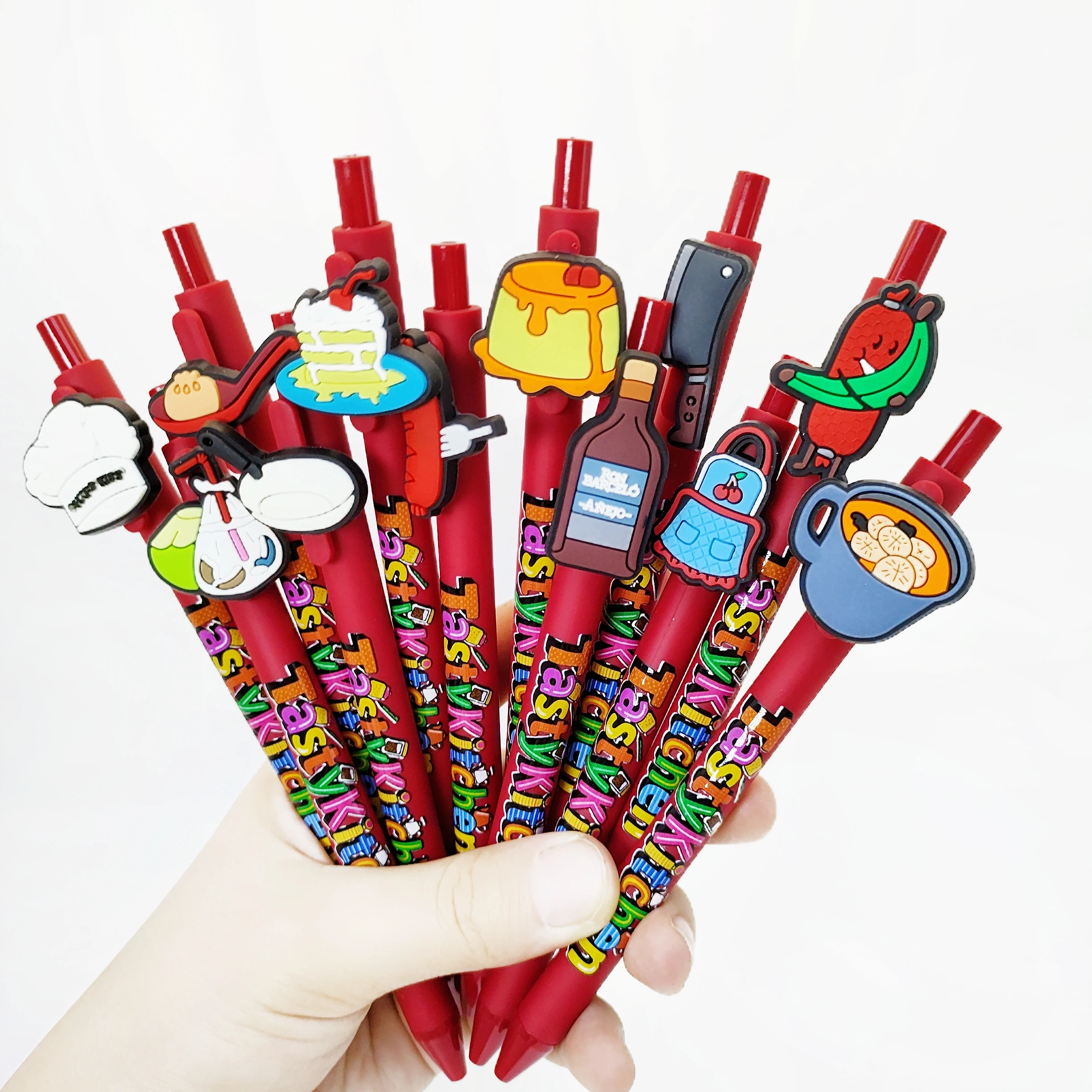 

12/24PCS Creative Kitchen Ballpoint Pen Kitchen Cuisine Series Ballpoint Pen Student Writing Gift Pen Daily Office Stationery.