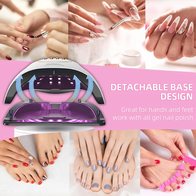 300W Professional Nail Dryer Lamp For Manicure 66 LEDS UV LED Nail Lamp For Fast Drying Gel Nail Polish Dryer With Auto Sensor