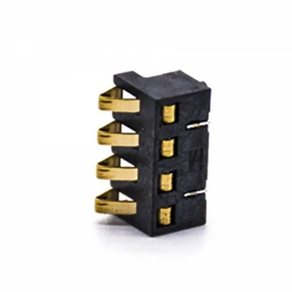 4-Pin Battery Connector PCB Mount 4.5H Gold Plated 3U Anti-Oxidation 2.5mm Pitch for DIY Electronics