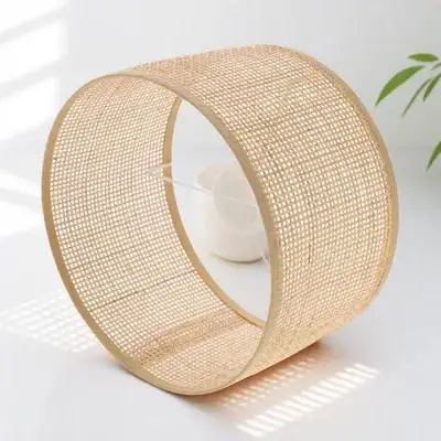 

Creative Hanging Lamp Shade Rattan Woven Lampshade Decor Natural Texture Soft Light Diffusion Ideal for Living Room Bedroom