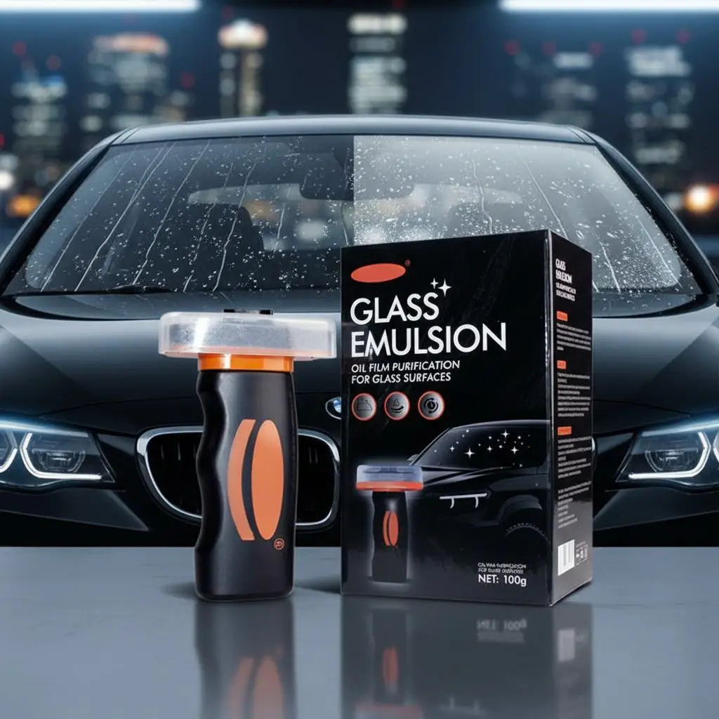 Oil Film Remover Car Glass Cleaner Paste Heavy Duty Windshield Mirror Stain Eraser Scratch-Free Deep Cleaning Tool