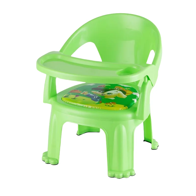 

Hot Sales Children's Plastic Anti-Fall Dining Chair With Backrest For Kids' Bedroom And Kitchen Babies' Learning To Sit Baby Cha