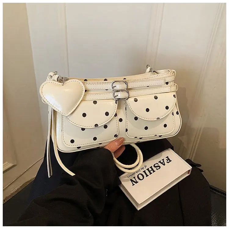New Arrival 2026 Women's Niche Polka Dot Small Square Bag, Fashion Shoulder & Crossbody, Portable Versatile Style