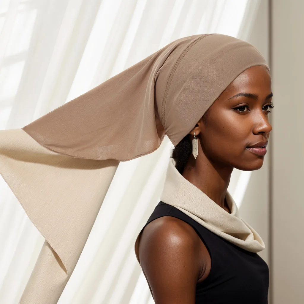 Breathable Fashion Women Inner Hijab Tube Cap Bonnet Plain Islamic Under-scarf Bamboo Jersey