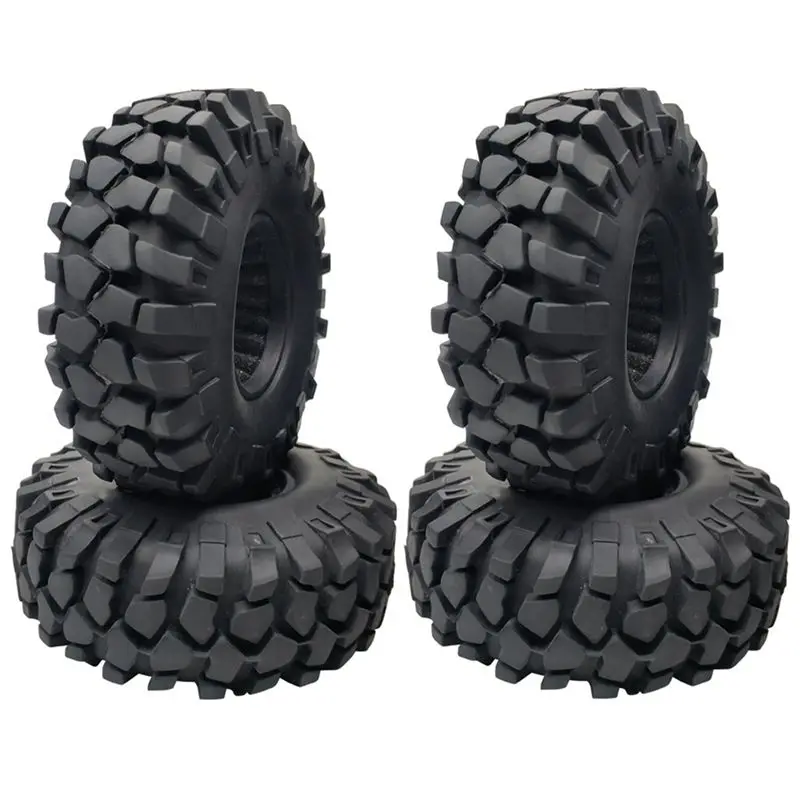 AS96-4Pcs 1.9 Inch 108Mm Rubber Tires Wheel Tyre For 1/10 RC Crawler Car Axial SCX10 III AXI03007 90046 Traxxas TRX4 D90 MST