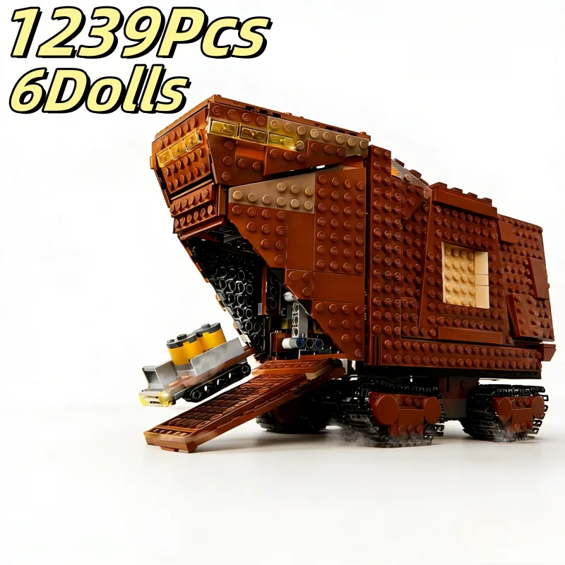 Neues MOC Desert Mobile Base Vehicle Modell, Deko-Ornament für Zuhause, Weihnachts- und Geburtstagsgeschenk