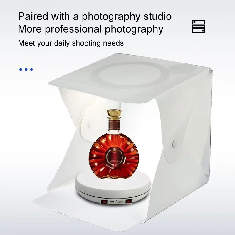 25CM Electric Rotating Display Table With LED Noiseless Multifunctional Turntable Display Stands For Photography Products Shows