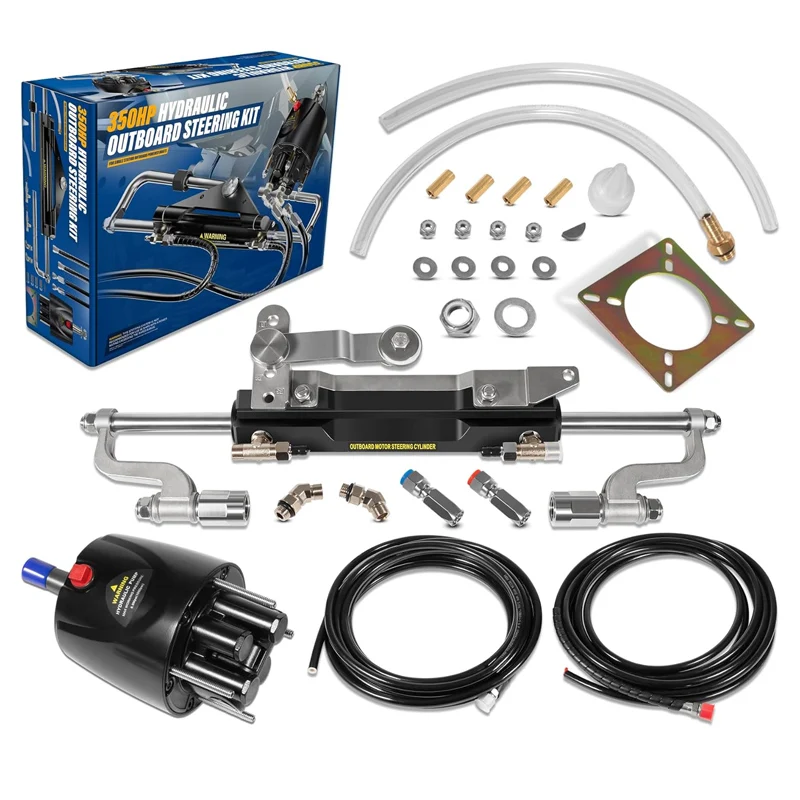 

350HP Boat Outboard Hydraulic Steering System Kit Fits for Yamaha/Suzuki/Honda/Mercury/Nissan/Tohatsu Engines