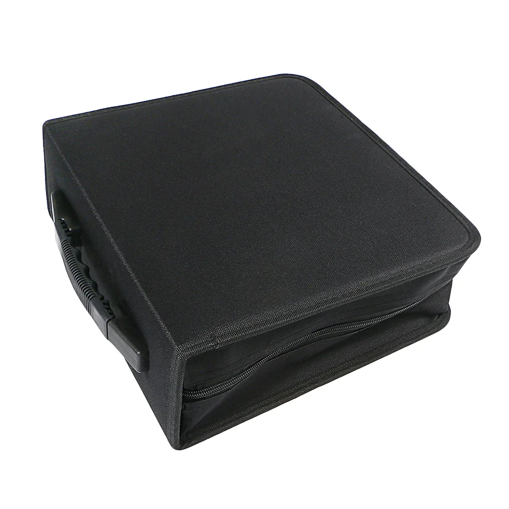 320 Discs Portable CD DVD Wallet Holder Bag Case Album Organizer Media Storage Box(Black) CD Box DVD Case Storage Bag