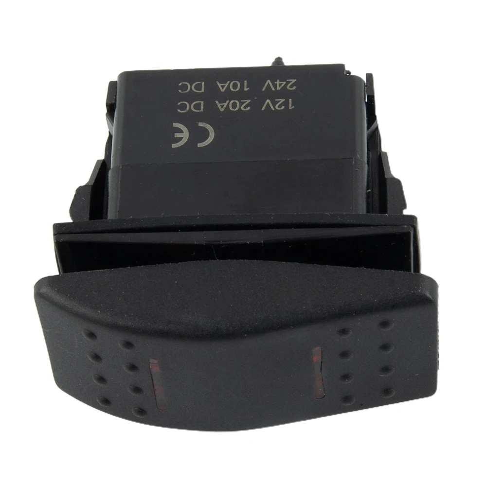 Wholesale Car Accessories Hot Sale ABS Plastic Rocker Switch Red LED Light 12V/20A 7Pin DPDT Momentary Rocker Switch