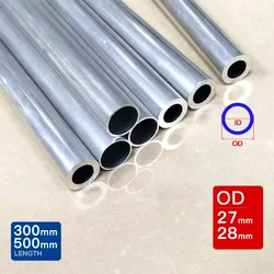 aluminum pipe outer diameter 27 28mm length300 500mm Hollow straight round aluminuim tube piping 6063 Thick walled Big