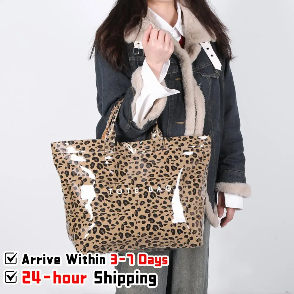 

PVC Canvas Printed Tote Handbag Large Capacity Trendy Tote Bag Waterproof Versatile Handbag Travel Shopping Commute Bag