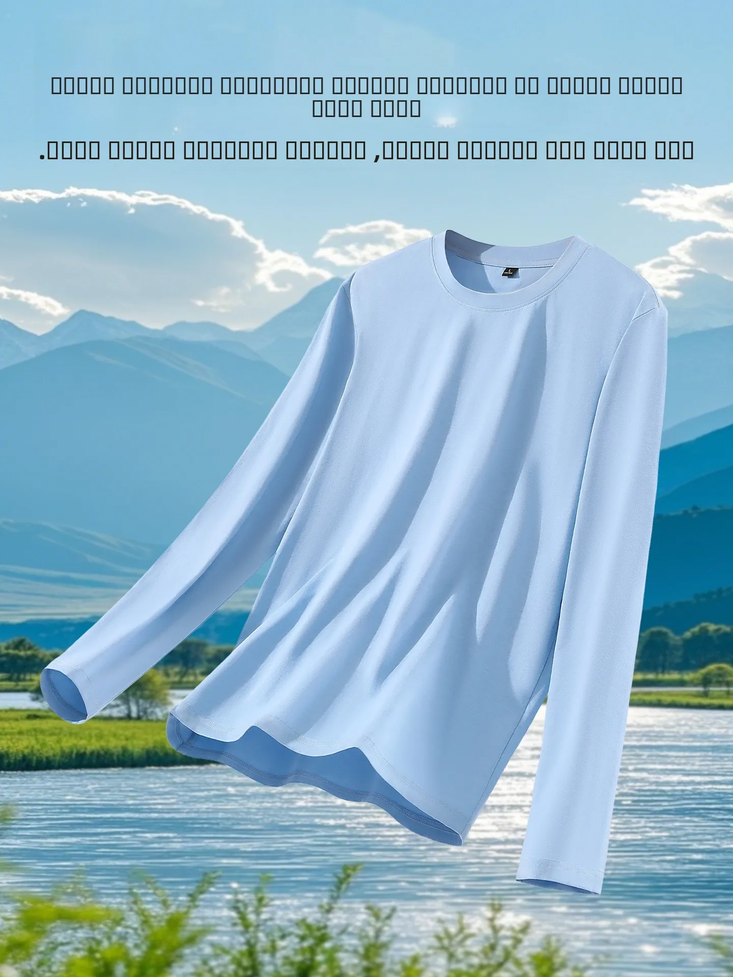 

Hodo Qui Dry Long Sve round Ne Men's T-irt Outdoor Sports Top UV Protection Cool Feeling Polyester Fiber Casual Sle