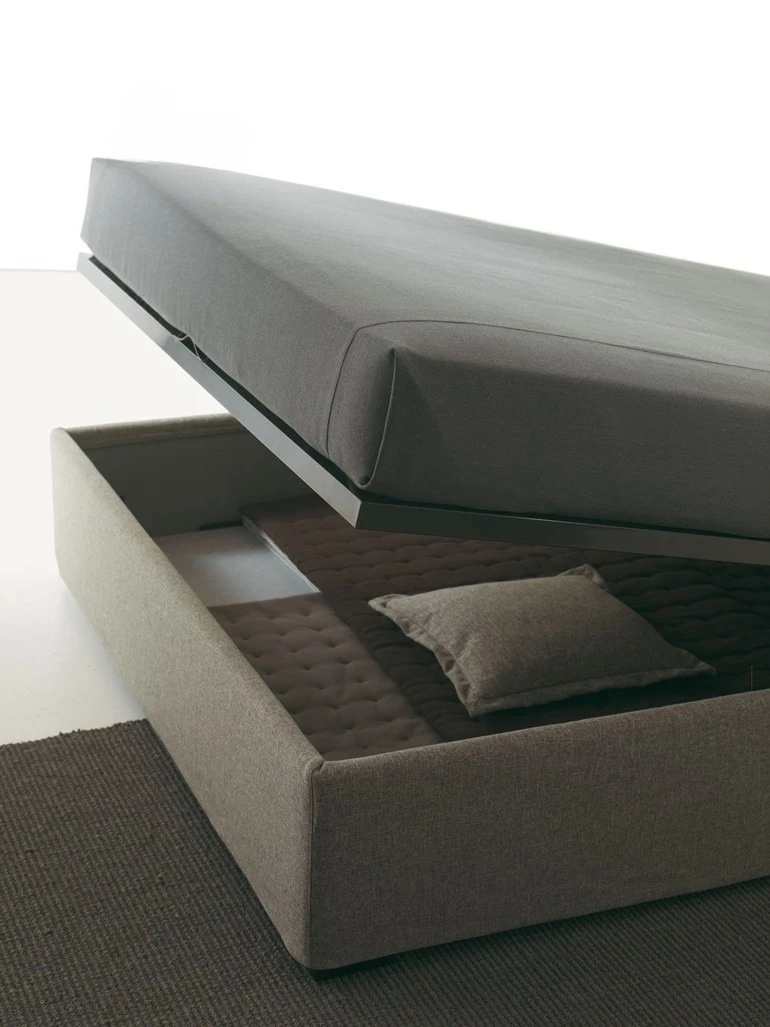 Rangka tempat tidur tanpa sandaran, kotak tempat tidur, modern, sederhana, hidrolik, kotak