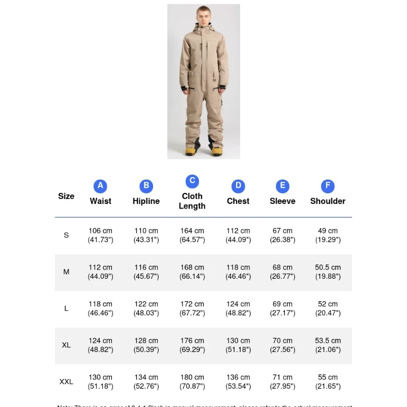 2026 New Men's One-Piece Snowboard Windproof Waterproof Fabric Workwear-Inspired Durable Stitching Suitable Ski Outdoor Sports