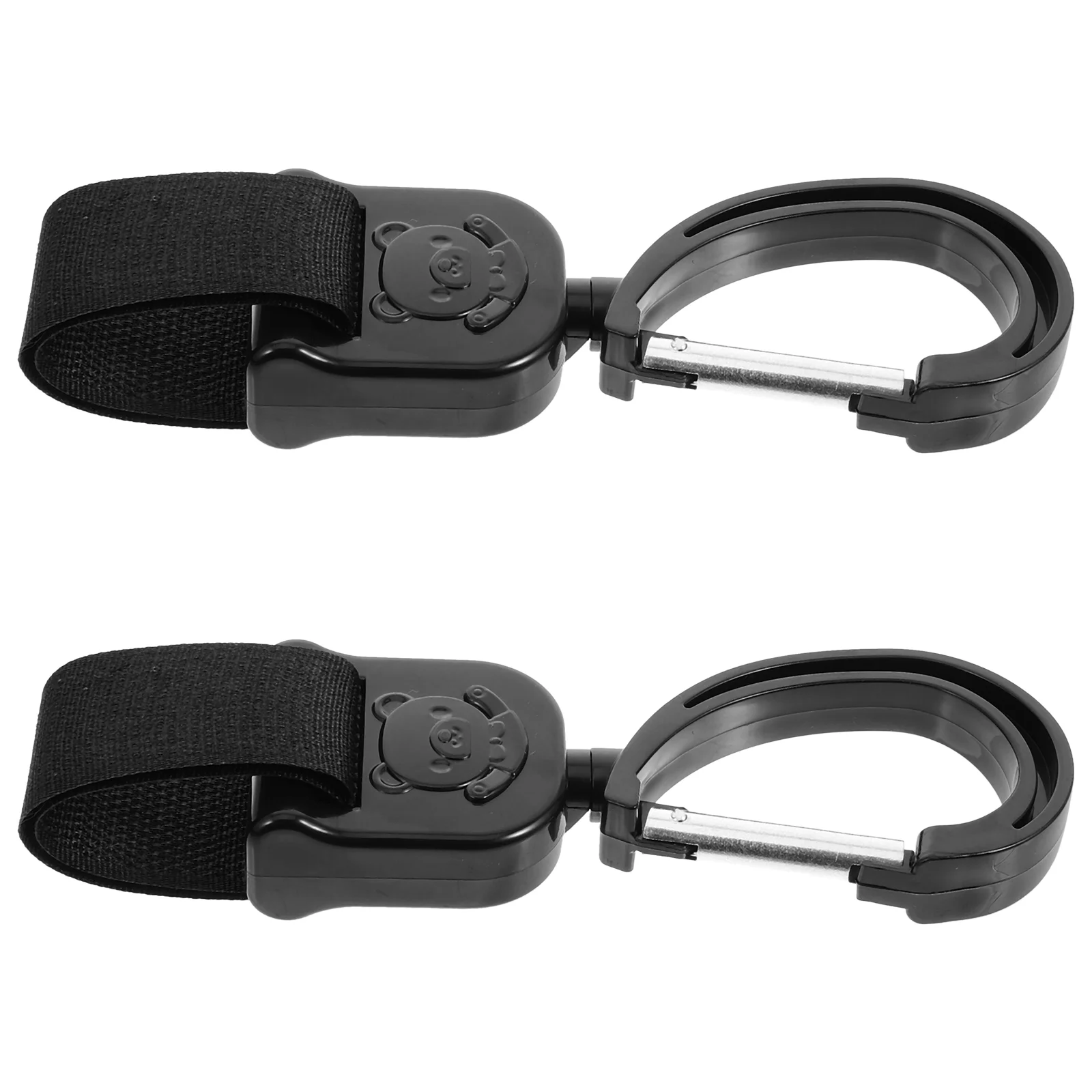 

2 Pcs Stroller Hooks for Shopping Accessories Universal Hanging Bag Strollers Clip Diaper Rotating