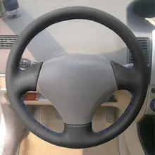 Black Leather Car Steering Wheel Cover #2