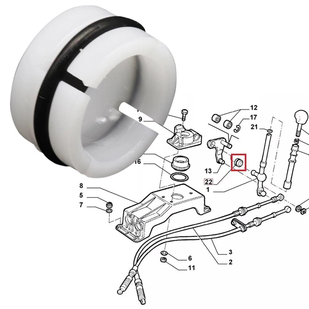 Gear Lever Repair Kit For Lancia Lybra Kappa Manual Selector Shifter Linkage Pivot Bushing Grommet Shifting Issue Fix Spare Part