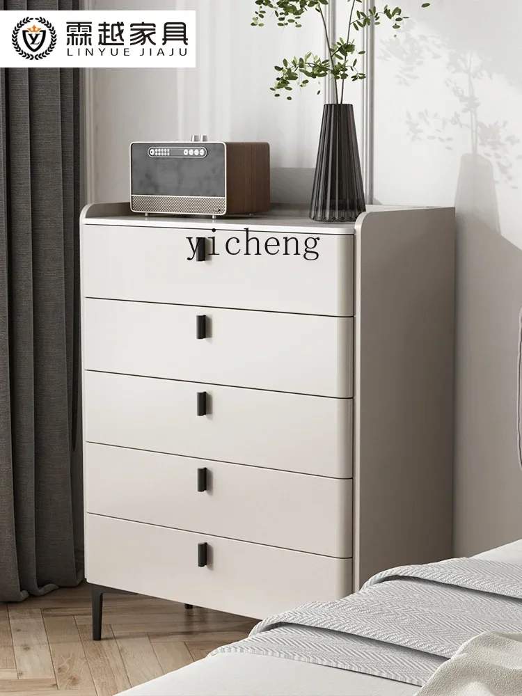v9.9-Stone Plate Chest of Drawers Bedroom Living Room Small Multi-Functional Locker Modern Minimalist Five Chest of Six Drawers