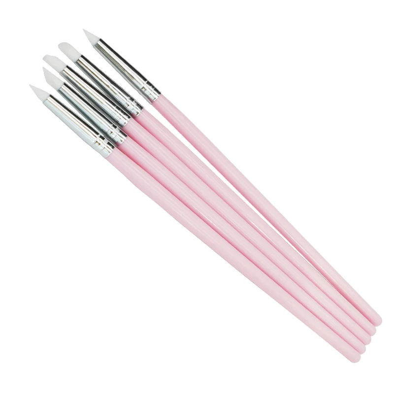 5Pcs Dental Resin Brush Pen Silicone Shaping Brushes Tools for Adhesive Composite Cement Porcelain Teeth