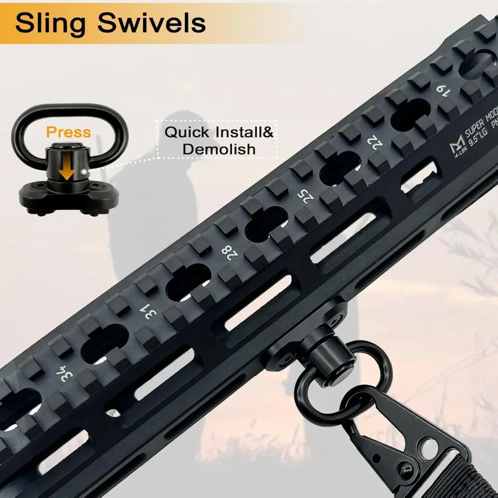 Tactical Two Points Sling Bungee Shoulder Strap Durable Nylon Belt High Quality Heavy Duty Sling for Outdoor Sports Accessories