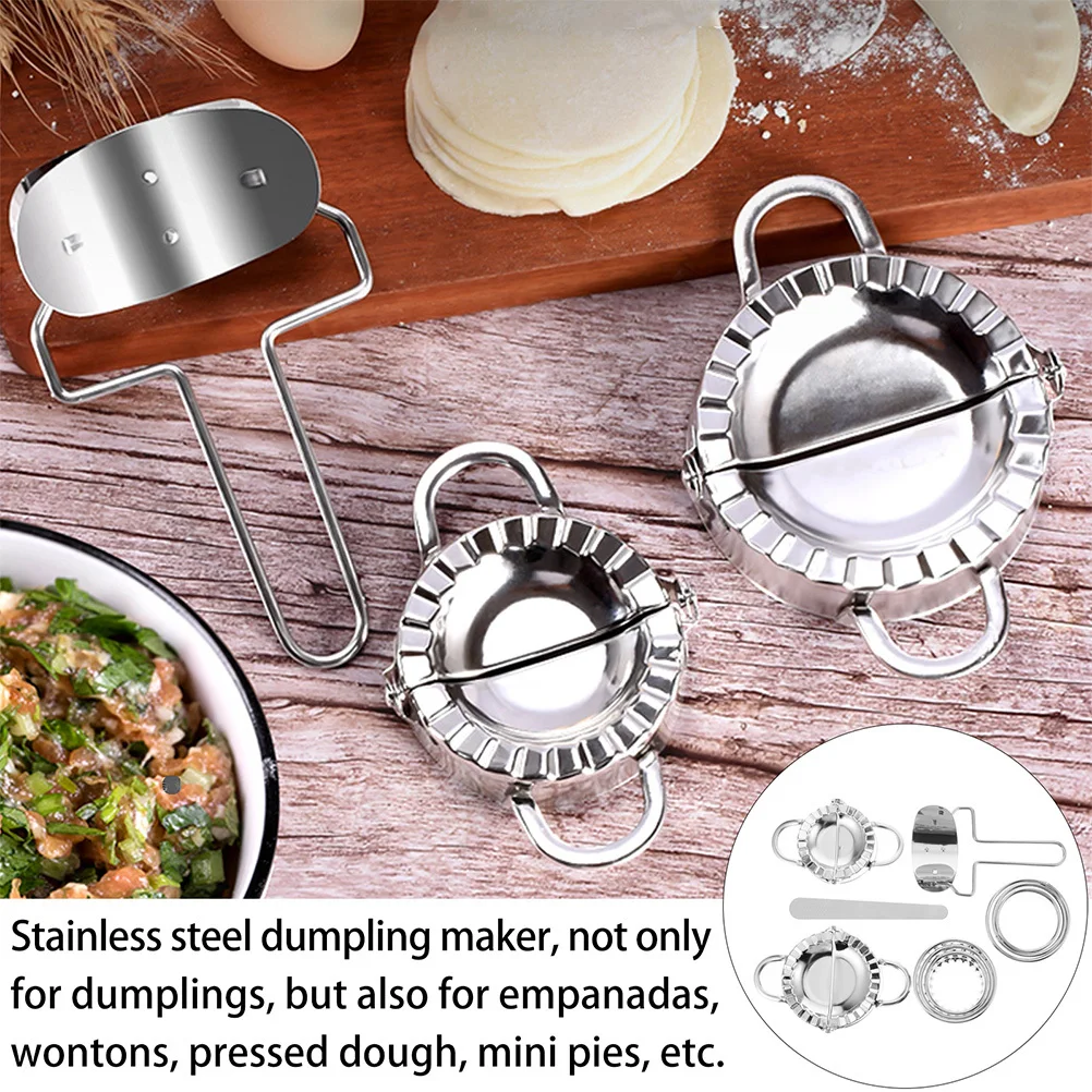 

3pcs Dumpling Maker Stainless Steel Multifunctional Kitchen Gadget For Dumplings Empanadas Ravioli Pressed Dough Crimped Edges