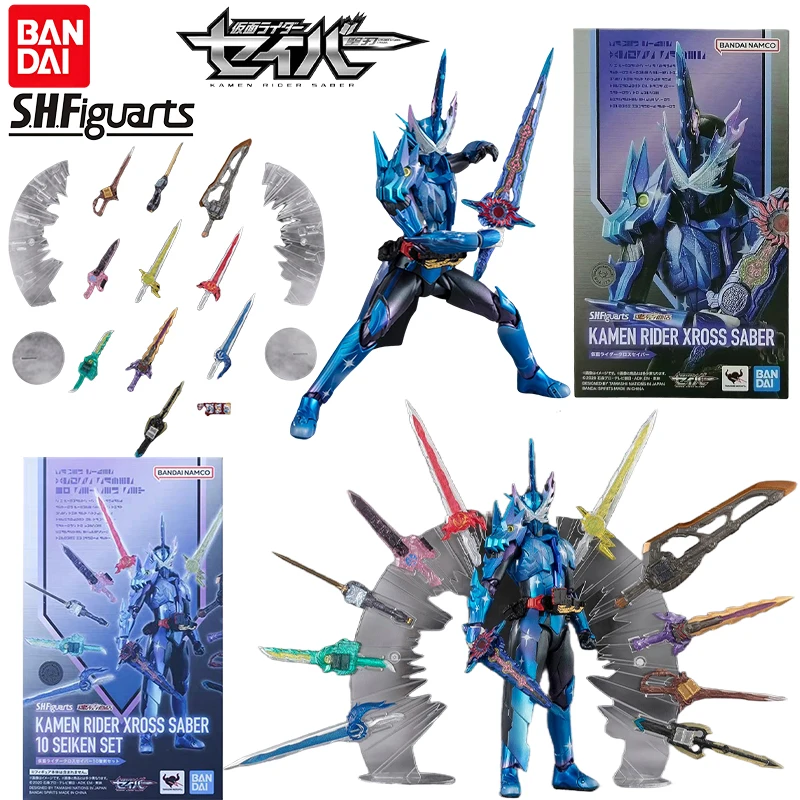 Oryginalna figurka anime Bandai S.H.Figuarts Kamen Rider Saber, figurka akcji Kamen Rider Xross Saber, zabawki dla dzieci, prezent, model kolekcjonerski