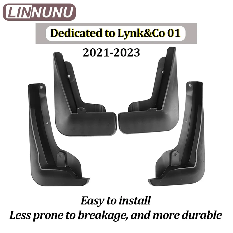 LINNUNU 4Pcs Mudflaps Mud Guards Flaps Splash Guards Mudguards Fender Front Rear Wheel Accessories Fit for Lynk&Co 01 2021-2023