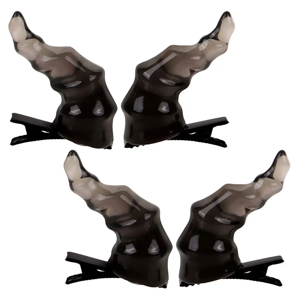 

2 пары заколок для волос в виде дьявольских рожь, в готическом стиле Лолита, для Хэллоуина, косплея, костюмированных вечеринок и фестивалей, заколки-рога демона