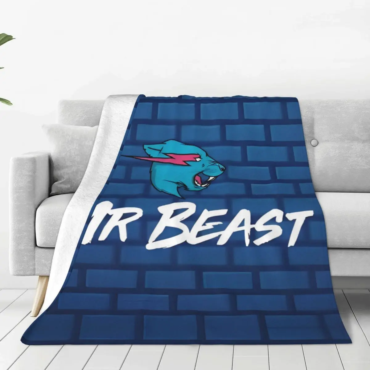 Mr Gaming Beast Game Blogger Plush Blankets Awesome Throw Blankets for Home Hotel Sofa 200x150cm Bedspreads