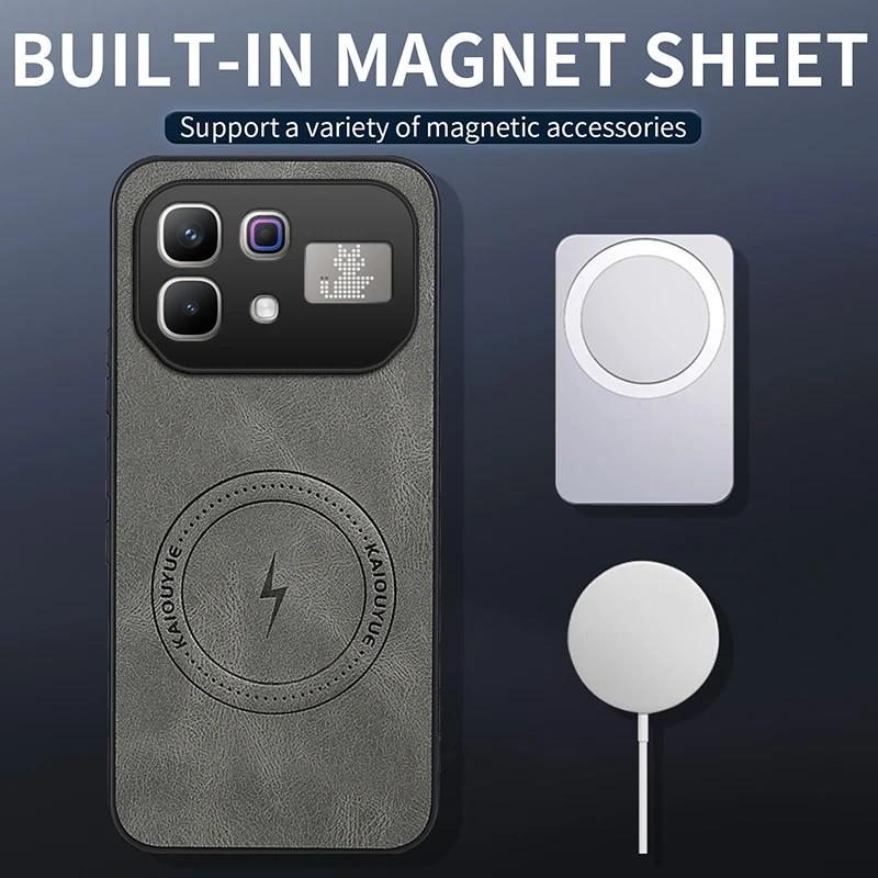 Retro Business PU Leather Magnetic Phone Shell For Infinix Note 60 Pro 50 Pro Plus 50X 40 Skin-friendly Shockproof Protect Cover