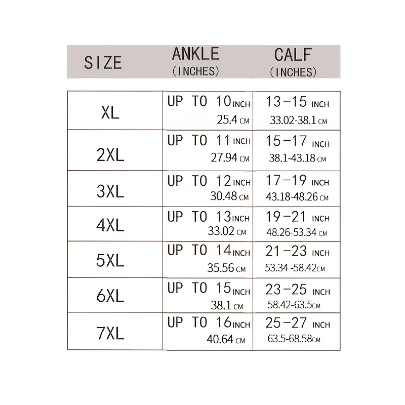 1 пара компрессионных носков очень большого размера для мужчин и женщин с широкой длиной до колена, дышащие Xl 2xl 3xl 4xl 5xl 6xl 7xl
