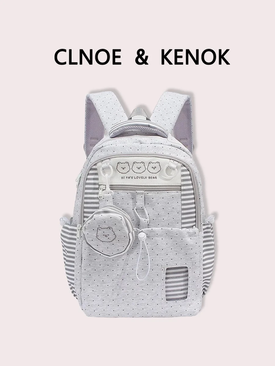 Mochila Feminina Clnoe Kenok Commuter de Grande Capacidade com Duas Alças, Nova Coleção 2026, Estética Elevada, Leve, para Li...
