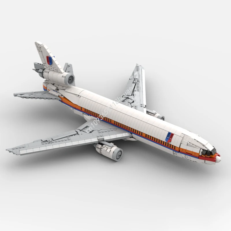

1912 шт. MOC DC-10 United Airlines, строительные блоки для развития терпения и концентрации STEM, развивающая рождественская игрушка в подарок