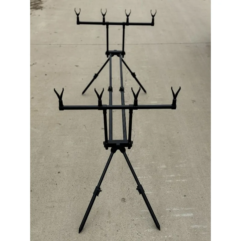 Three heads, four heads, five heads bracket, throwing rod, multi-rod aluminum alloy folding telescopic multi-head four-angle rod